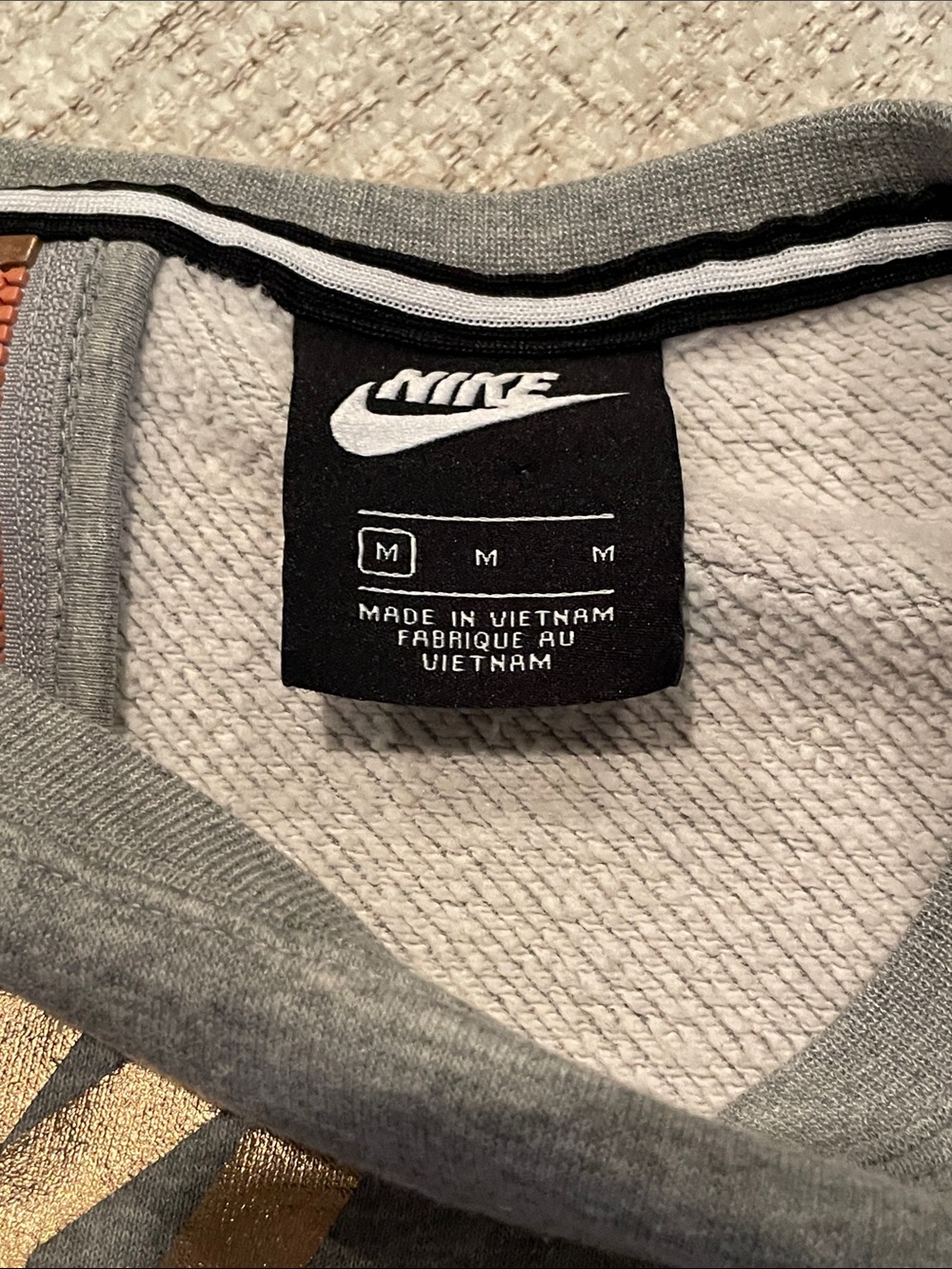 Nike Women's Gray Cropped Sweatshirt with Gold Logo - Picture 9 of 15
